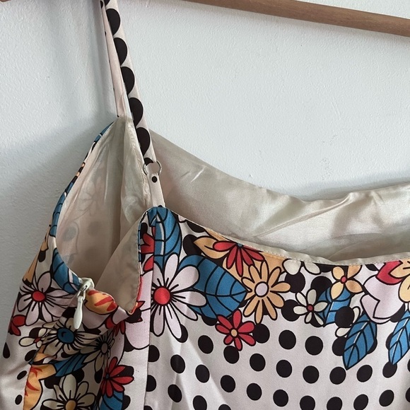 Tibi Y2K Vintage Inspired Cottagecore Silk Floral Strappy Cami Dress - Picture 9 of 12